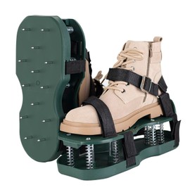 DUCHIFAD Lawn Aerator Shoes with Spring Base Grass Aeration Air Tool Soil Aerator Adjustable Straps Automatic Cleaning of Dirt Aeration Shoes for Aerating Yard Patio Garden Heavy Duty Spiked