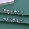 PLOMFOV 12Pcs African Fake Nose Ring for Women Dangling Nose