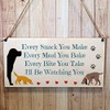Second Ave Funny Dog Snack Wooden Hanging Gift Rectangle Home