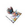 Colorful Peacock Greeting Card, Creative 3D Pop Up Card Peacock