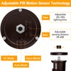 APOTO 2 Pack Porch Lights with GFCI Outlet,Bronze Dusk to