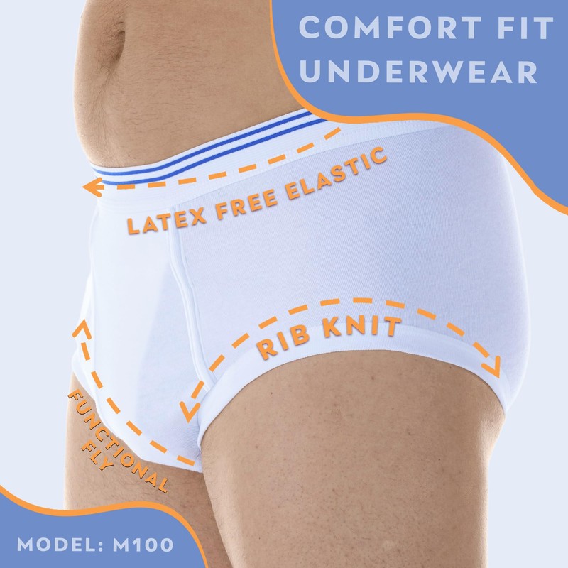 Wearever Incontinence Underwear for Men - Reusable & Washable Men's