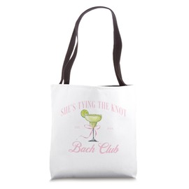 She's tying the knot Bachelorette Coquette Bow Bridal shower Tote Bag