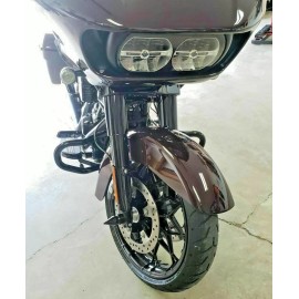 diycycleparts BLACK HARLEY HD TOURING FRONT AXLE SPIKE COVERS 2008 - up nut bagger custom #12