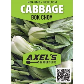 Cabbage Seeds for Planting – Non-GMO Heirloom Vegetable Seeds – Full Instruction Packets to Plant in Your Home Outdoor Garden – Gardening Gift – 200 Bok Choy Cabbage Seeds Per Pack (5 Packets)