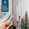 SEHNSY Flameless Taper Candles with Remote, Real Wax Battery Operated