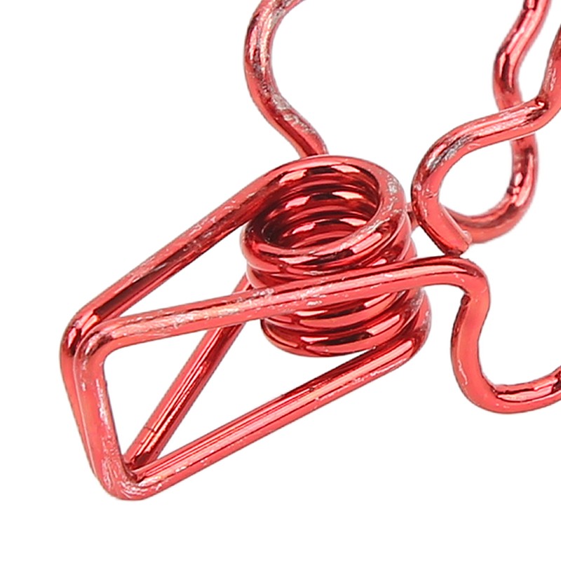 100pcs Binder Clips Flower Shape Hollow Long Tail Cartoon Metal