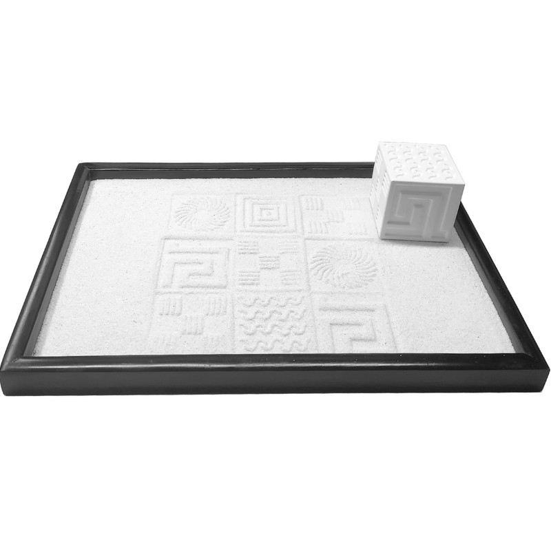 AOVOA Japanese Zen Garden Kit for Desk with 3 Sand