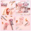 Coollooda Ruler, 5.9 inches (15 cm), Cat Paw Pencil Sharpener,