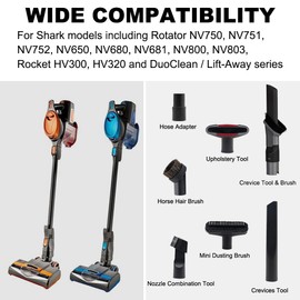 Vacuum Attachments for Shark Rotator DuoClean Vacuum Cleaner Accessories, Crevice Tool Duster Brush for Shark Rocket Lift Away NV680 NV752 NV800 HV300 NV650 NV803