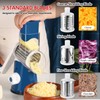 Ourokhome Rotary Cheese Grater Hand Crank, Kitchen Shredder Speed Mandolin