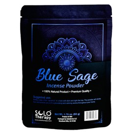 Blue Sage Incense Powder 50 Grams, Premium Quality, 100% Natural, Sacred Space, Natural Incense, Loose Incense, Product of USA (Blue Sage Incense Powder)