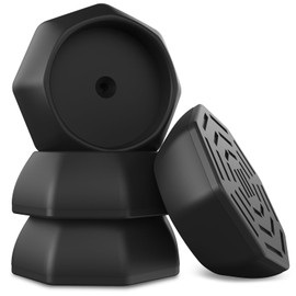 ICERO Baby Gate Wall Protector - Protect Walls & Doorways from Pet & Dog Gates - Pressure Mounted Gates Work on Stairs - Gates Wall Cups - 8 Pack - Black