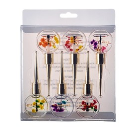 MISSVNINE Cuticle Oil 6 Pack (14ml Each) - Sweet Almond Oil, Jojoba Oil & Vitamin E - Nail Care Treatment for Dry Hands, Cuticle Softener & Nail Strengthener - Manicure Essential Kit for Healthy Nails