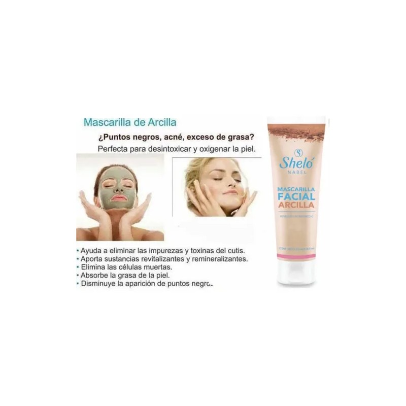 Mascarilla Facial Arcilla + Jabón De Azufre Limpieza Facial.