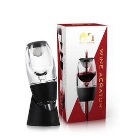 Silk Route Home Premium Wine Aerator – Fast Aeration Wine Decanter with Fine Mesh Purifying Wine Filter and Ideal Wine Gift