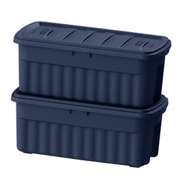 Rubbermaid Roughneck Storage Totes 50 Gal, Large Durable Stackable Storage Containers, Great for Basement, Attic, Garage Storage, and More