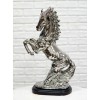 Modern Chic Silver Plated Ceramic Endor Rearing Prancing Equine Horse