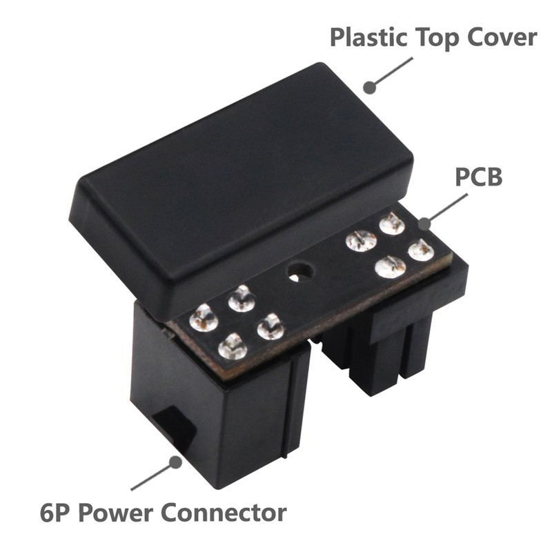 ATX 6Pin Adapter for Desktops Graphics Card Female to Male