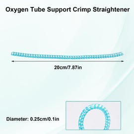 10 Pack Oxygen Tube Support Crimp Straightener, Oxygen Tubing Accessories for Portable Oxygen Concentrator, Oxygen Tank, Keep Oxygen Hose from Kinking (Radiant Blue)