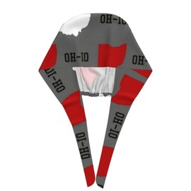 Ohio State Gray Adjustable Working Cap Scrub Hat Sweatband, Fashional Elastic Bandage Tie Back Nurse Hats Head Cover for Women & Men
