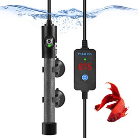Small Aquarium Heater for Fish Tank: 50W/100W/200W/300W/500W Submersible Betta Turtle Heaters with Accurate Temperature LED Digital Display - Overheating and Off-Water Protection for 1-10 Gallon