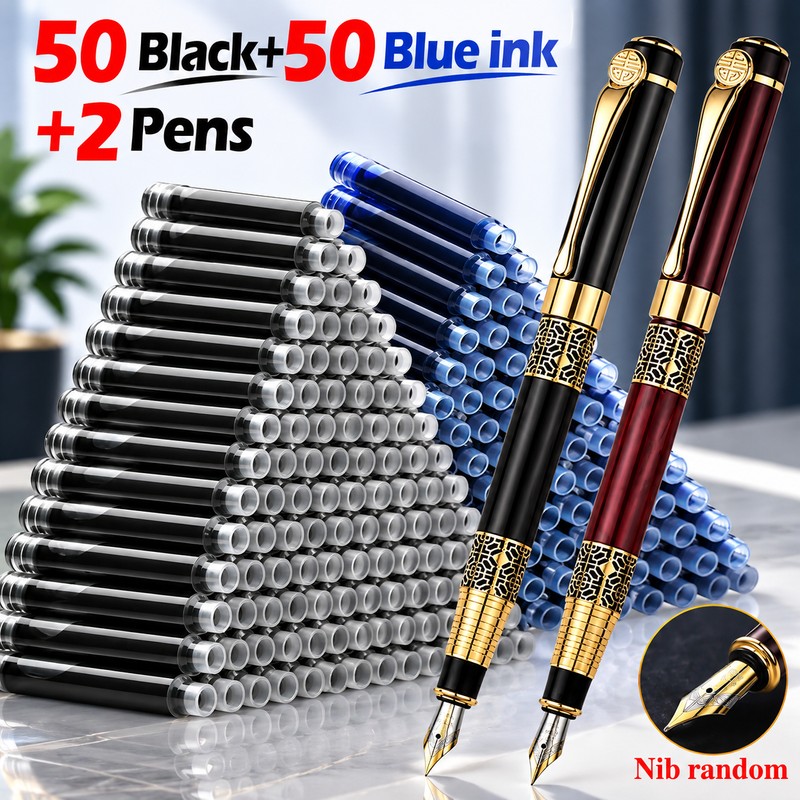 Metal Fountain Pen for Daily Writing – 0.5mm Standard Nib