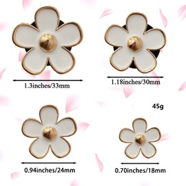 Daisy Air Vent Clips, 4 Pcs Cute Flower Car Air Conditioning Outlet Clip Car Air Freshener Clip Charm Car Interior Decor Charm Colorful Car Interior Accessories (White)