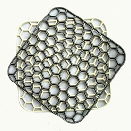 Haus&Garten 2 pieces white / silver sink liner, sink mat, sink insert