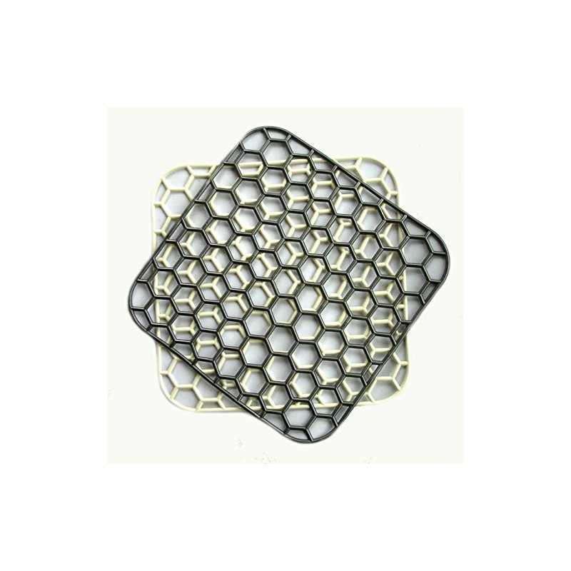 Haus&Garten 2 pieces white / silver sink liner, sink mat,