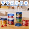 Winproper 6 Pack-16 OZ Freezer Storage Containers, Small Plastic Containers