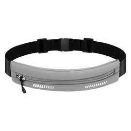 CATOR 1 pcs Laufgürtel für Handy Handytasche Joggen: Lauf Gürteltasche Flache Bauchtasche Damen Herren Jogging Gürtel Running Belt Lauftasche Sportgürtel Hüfttasche zum Laufen Fitness Reisen - Grau