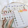 Maker Susan 10 Piece Embroidery Floss Organizer Cards 16 Positions
