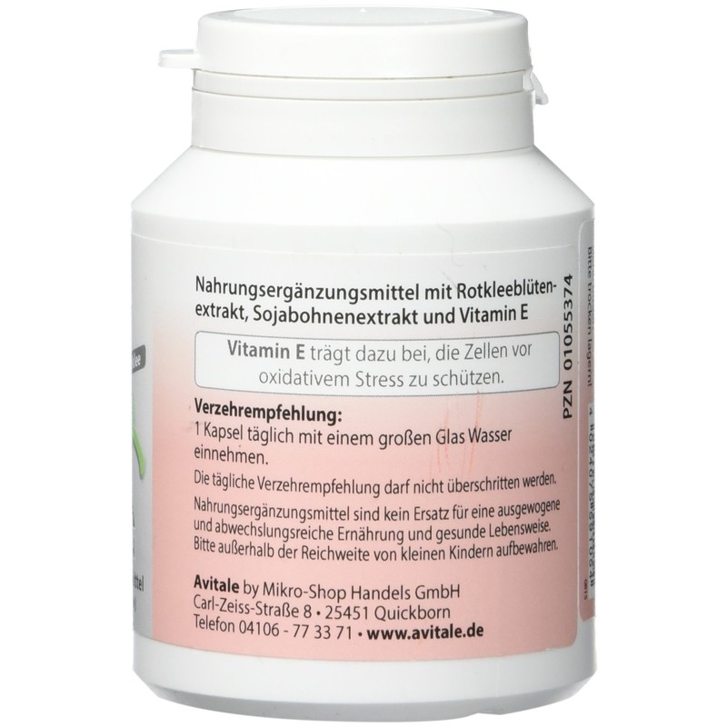 Avitale Soy Isoflavon Capsules 60 mg + E, 120 Pieces,