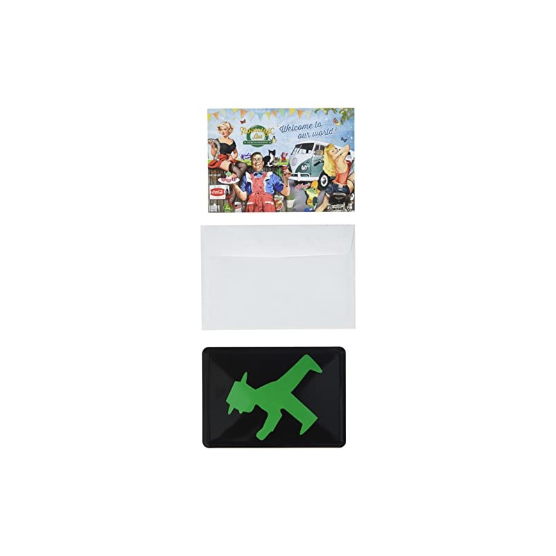 Nostalgic Art - Traffic Light Man In Green - Metal