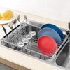 SANNO Large Expandable Dish Drying Rack Dish Rack Drainer with