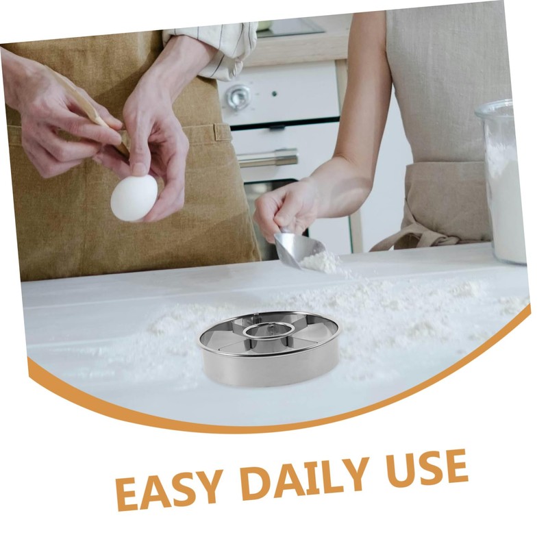 ABOOFAN Round Stainless Steel Doughnut Mold Reusable Baking Cutter for