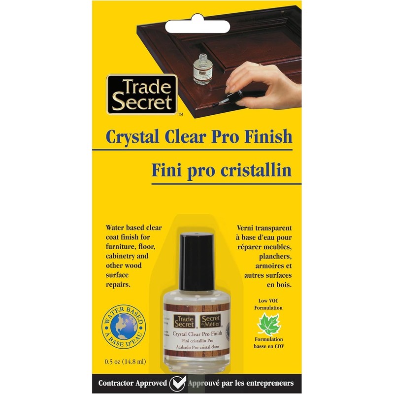 Trade Secret Crystal Clear Pro Finish, Furniture Repair Touch Up