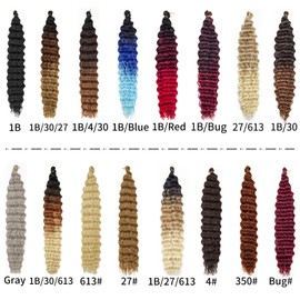 Curly Braiding Hair 22Inch Boho Hair for Braiding Ocean Wave Crochet Braids Blue Synthetic Braiding Hair(OTBlue 22Inch (Pack of 2))