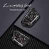Upgraded Forged Black Key Fob Cover with Keychain Compatible with