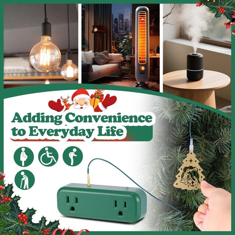 Touch Light Switch Christmas Tree Shaped Decoration Pendant Universal 3-Pin