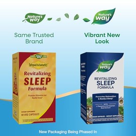 Nature's Way ¡Fatigado a fantástico! Fórmula revitalizante para dormir, promueve un sueño reparador*, 90 cápsulas