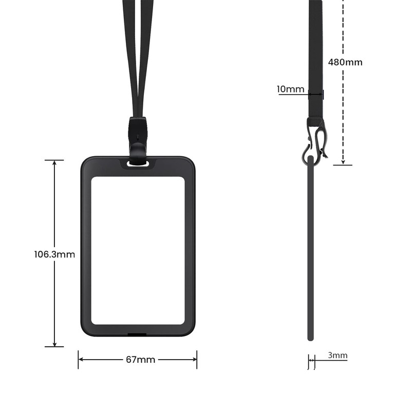 ASTAR Employee Card Case, Vertical ID Card Holder, Neck Name