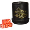 Black Deluxe "Welcome To Las Vegas" Dice Cup with 5