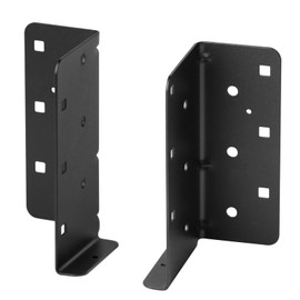 2 Pairs Black Split Joist Hanger Structural-Connectors Face Mount, for All x 6" Face Mount Joist Hanger 16 Gauge, Powder Coating Finish Steel Joist Dimensional Hangers
