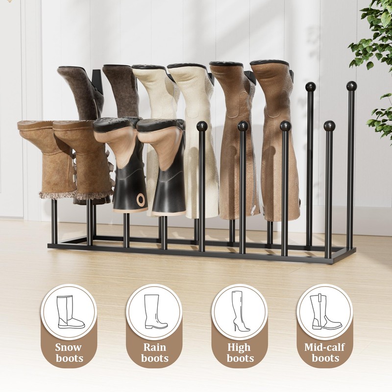 pickpiff Boot Rack Organizer Tall Boots, Black Boot Storage Organizer