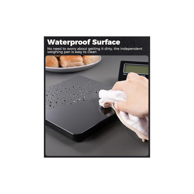Atogou Wireless Kitchen Scale, 22lb/10kg Food Scale with Detachable Display