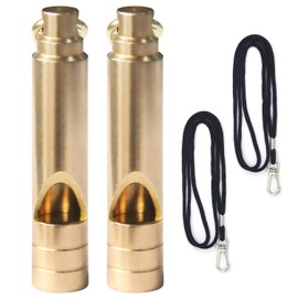 HOYUTNESS 2PCS Emergency Whistle, Ultra-Loud 125dB with Lanyard for Outdoor Survival, Hiking, Pet Training, Sports Coaching.