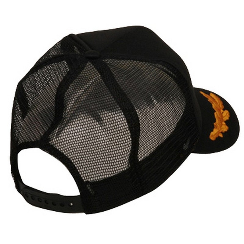 Oak Leaves Foam Mesh Cap-Black Gold