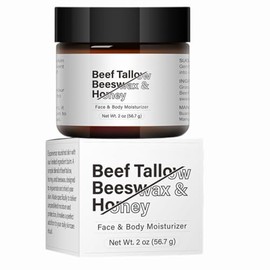 Beef Tallow Balm for Skin, Beef Tallow Face Moisturizer, Beef Tallow and Honey Balm for Skin